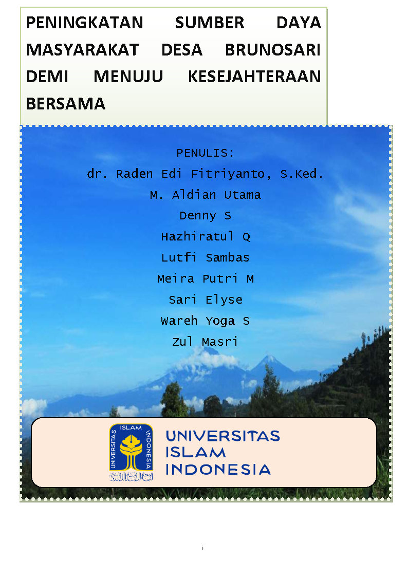 Peningkatan sumber daya masyarakat desa brunosari demi menuju kesejahteraan bersama [sumber elektronis]