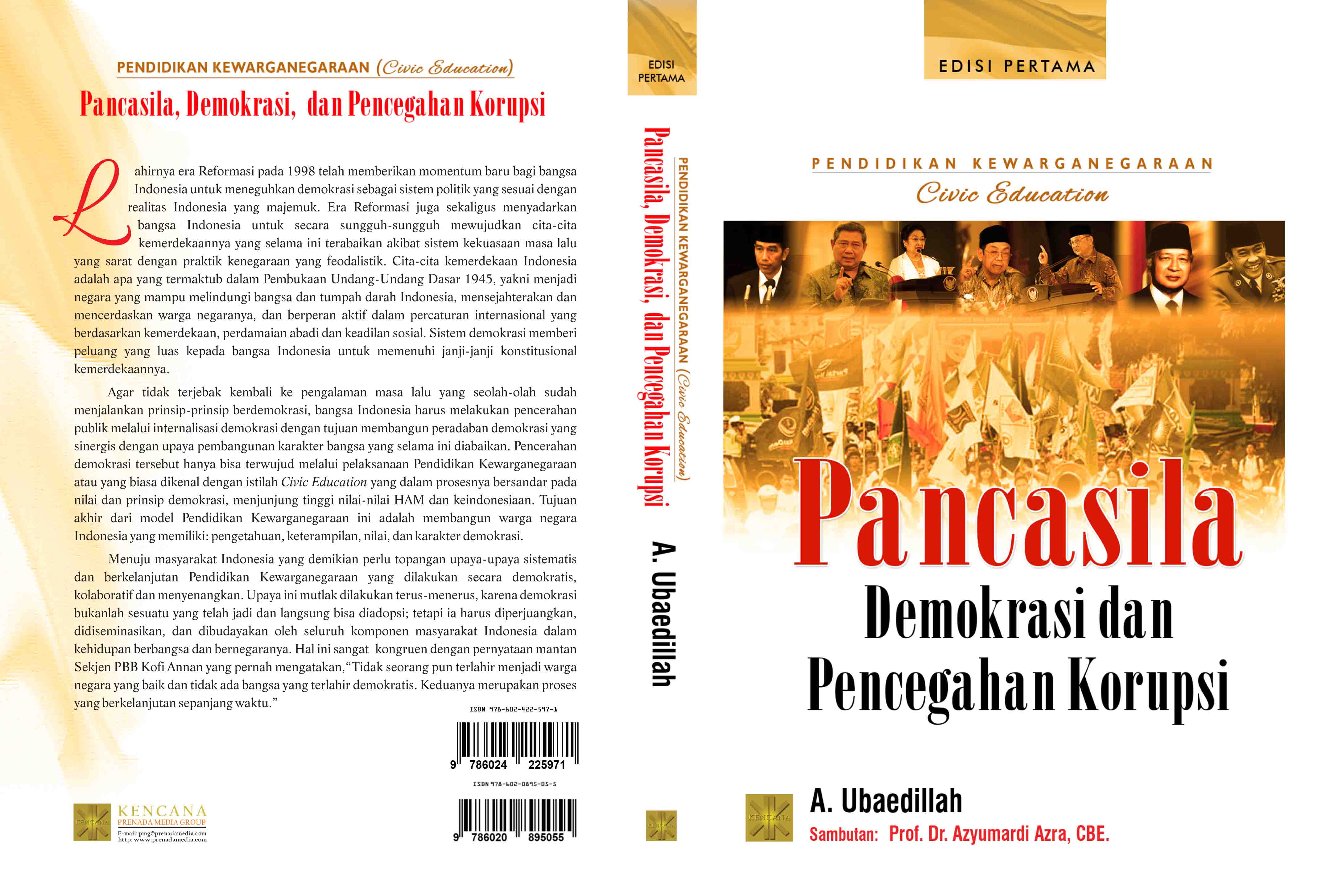 Pendidikan kewarganegaraan (civic education) pancasila, demokrasi, dan pencegahan korupsi [sumber elektronis]