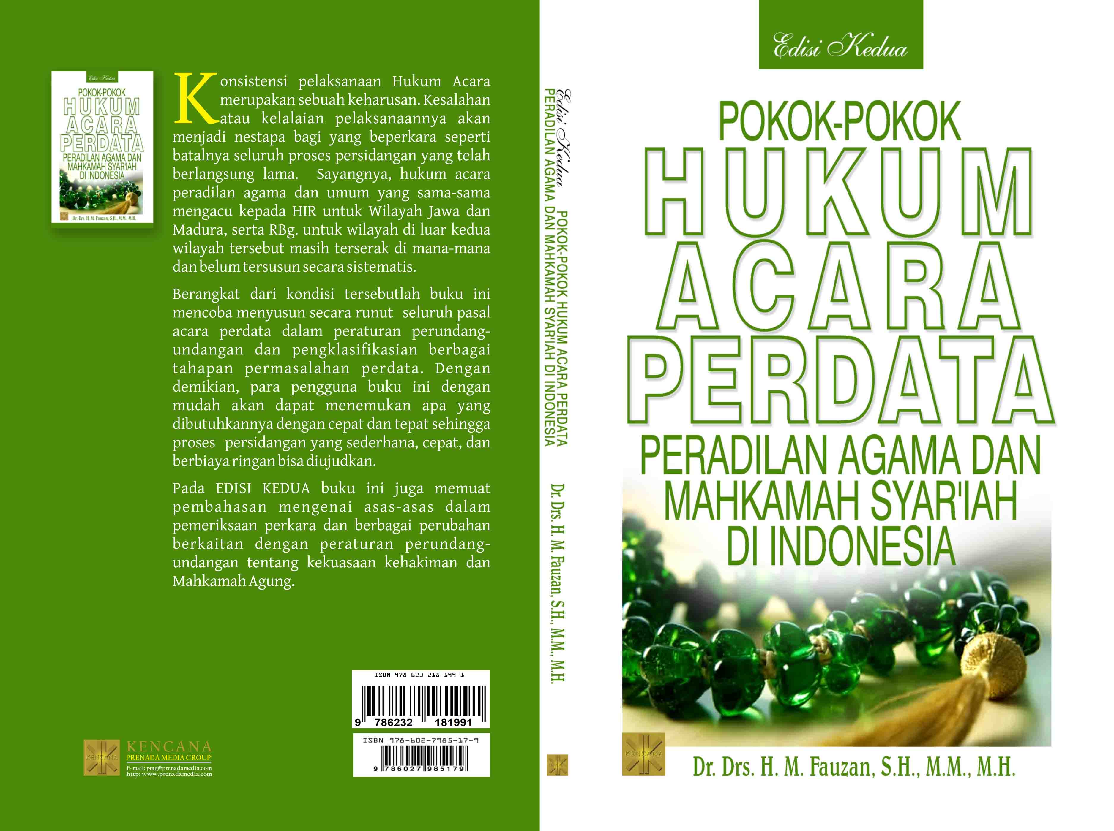 Pokok-pokok hukum acara perdata peradilan agama dan mahkamah syar’iah di Indonesia [sumber elektronis]