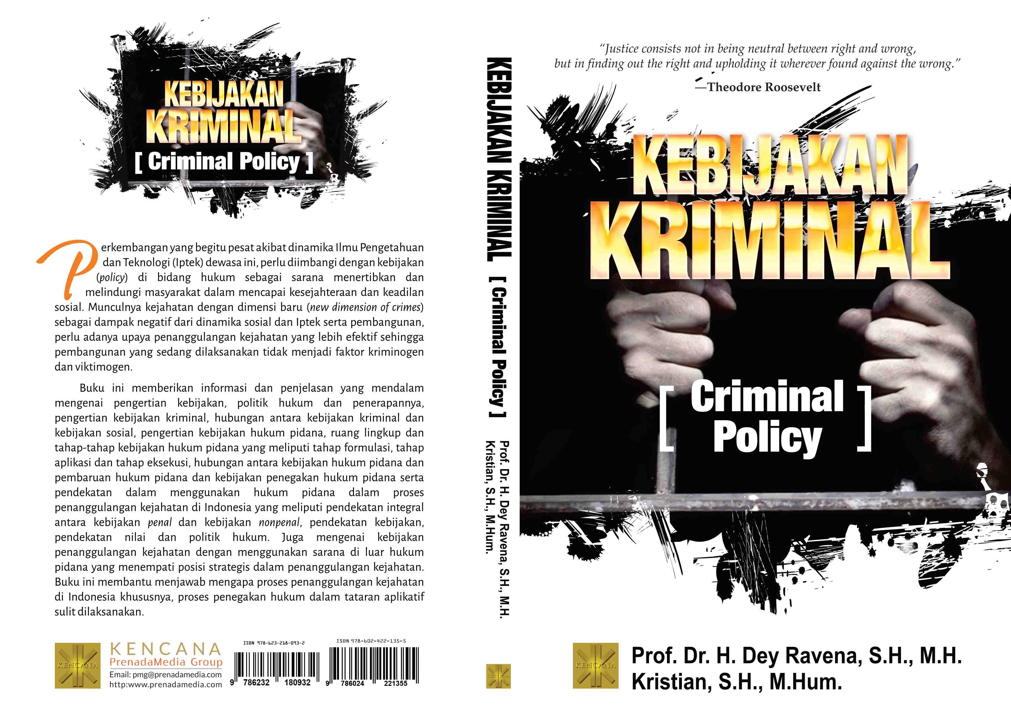 Kebijakan kriminal (criminal policy) [sumber elektronis]