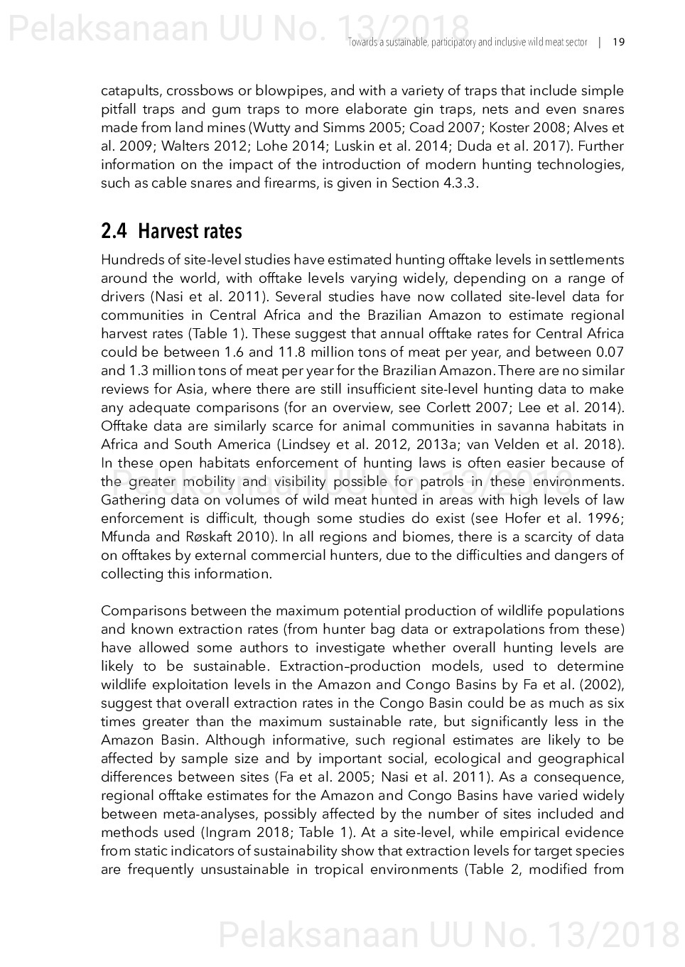 Toward a sustainable, participatory and inclusive wild meat sector [sumber elektronis]