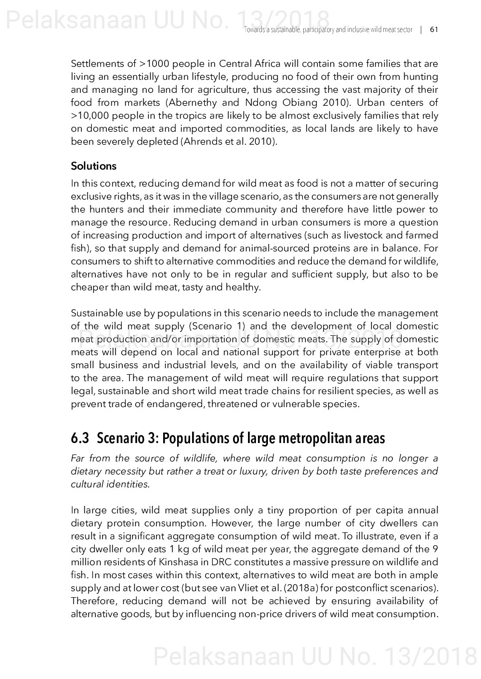 Toward a sustainable, participatory and inclusive wild meat sector [sumber elektronis]