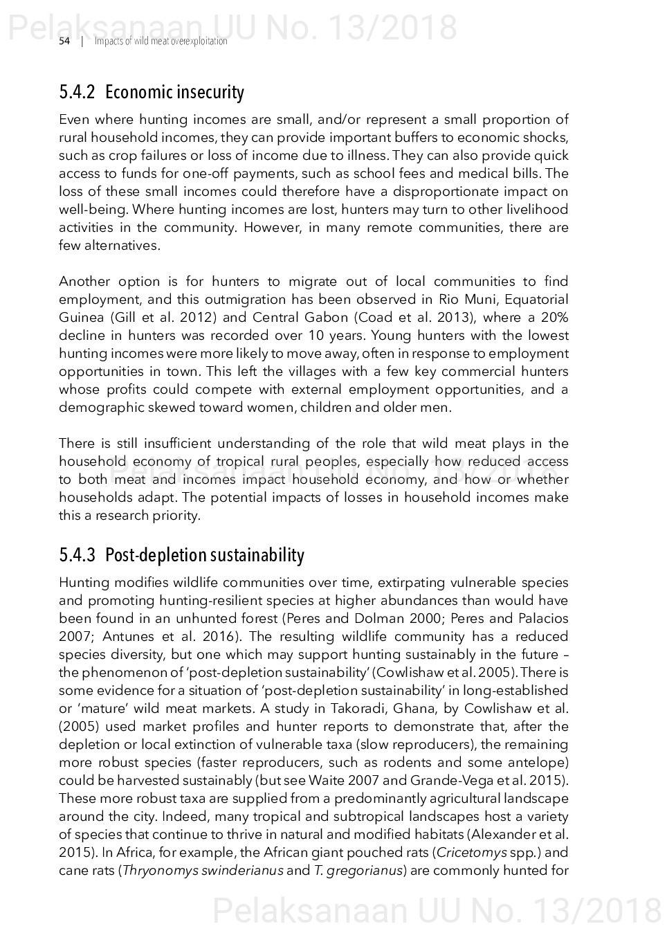 Toward a sustainable, participatory and inclusive wild meat sector [sumber elektronis]