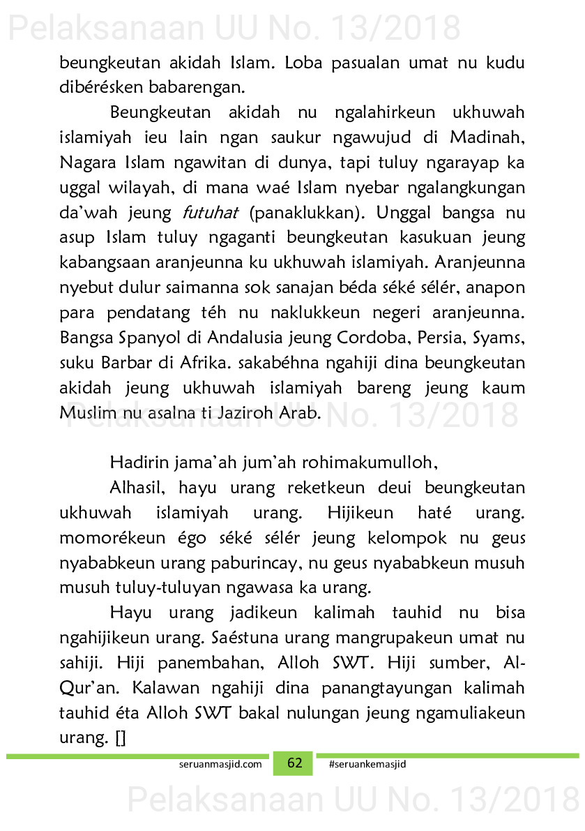 Naskah Jum’at tema Isra’ Mi’raj, Ramadhan dan haji [sumber elektronis]