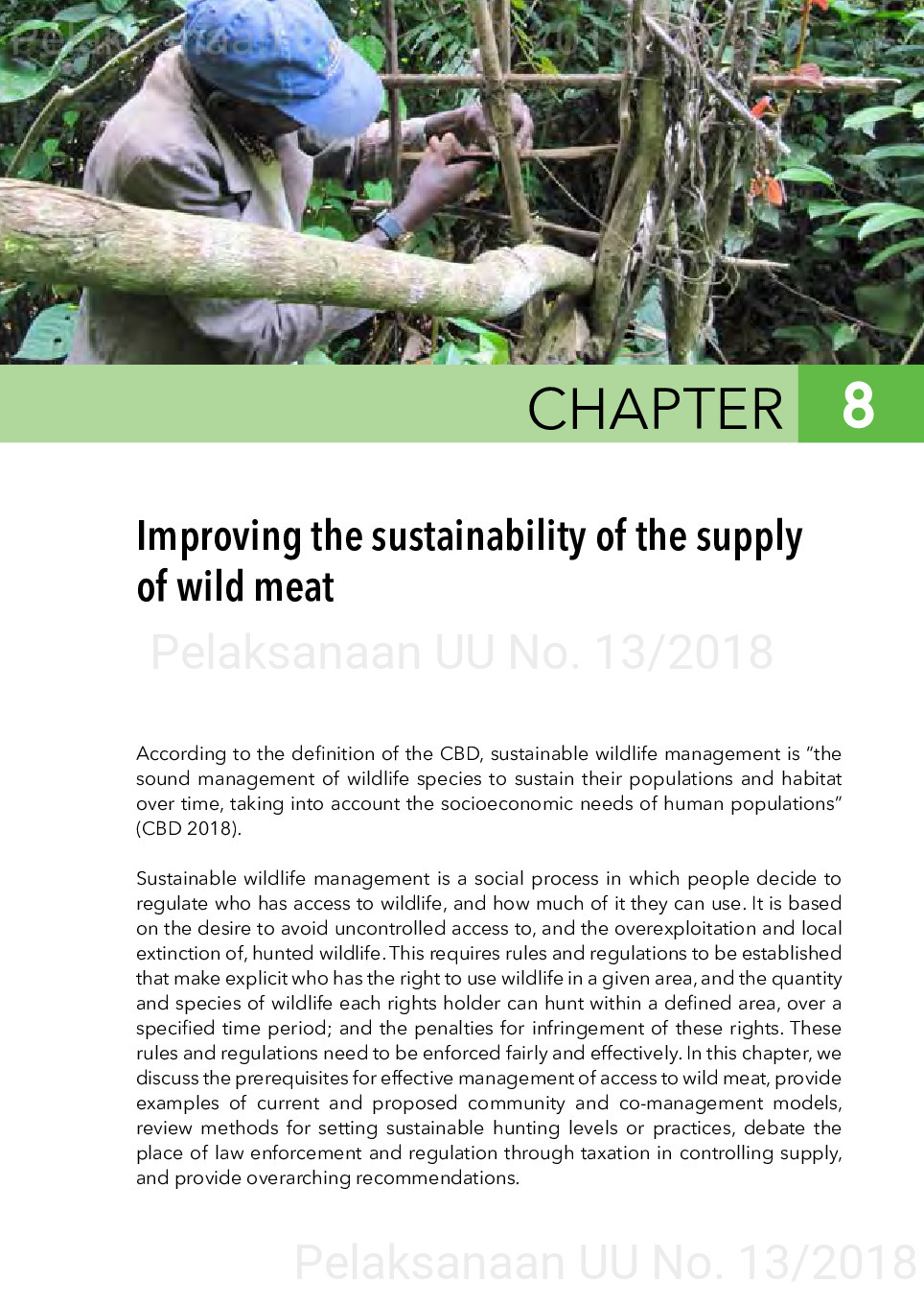 Toward a sustainable, participatory and inclusive wild meat sector [sumber elektronis]