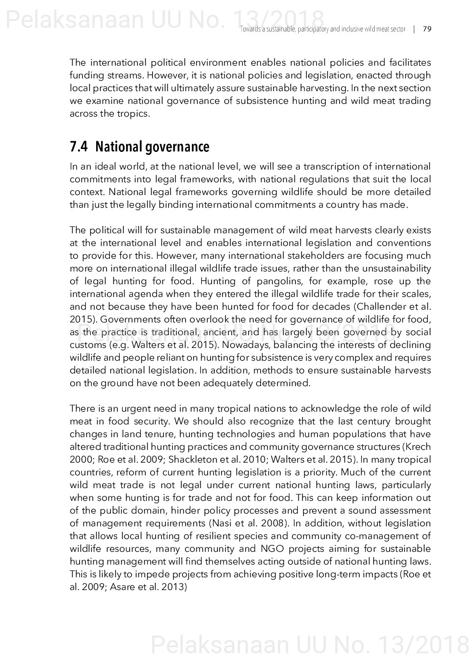 Toward a sustainable, participatory and inclusive wild meat sector [sumber elektronis]