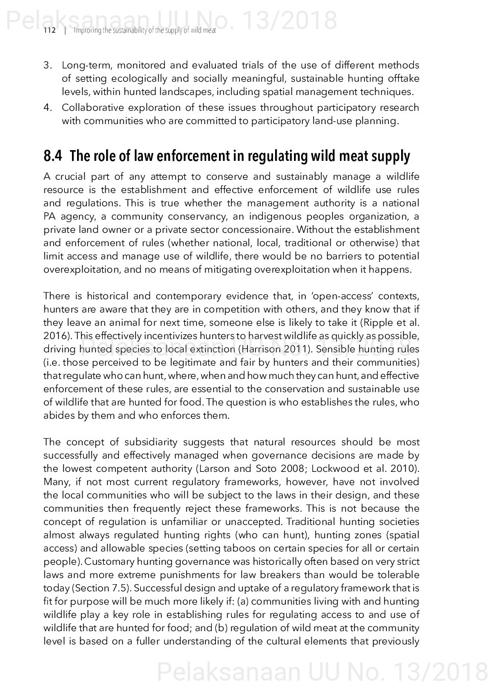 Toward a sustainable, participatory and inclusive wild meat sector [sumber elektronis]