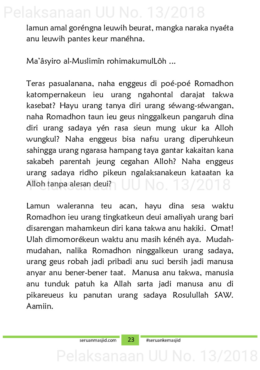 Naskah Jum’at tema Isra’ Mi’raj, Ramadhan dan haji [sumber elektronis]