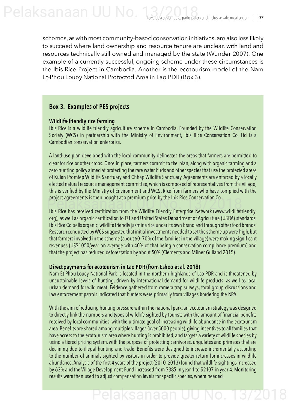 Toward a sustainable, participatory and inclusive wild meat sector [sumber elektronis]