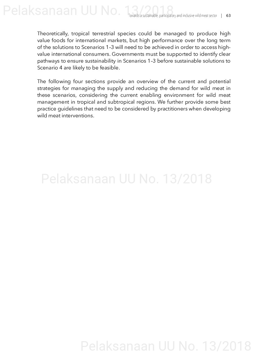 Toward a sustainable, participatory and inclusive wild meat sector [sumber elektronis]