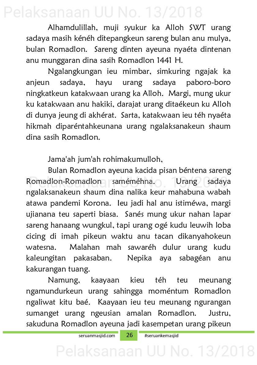 Naskah Jum’at tema Isra’ Mi’raj, Ramadhan dan haji [sumber elektronis]