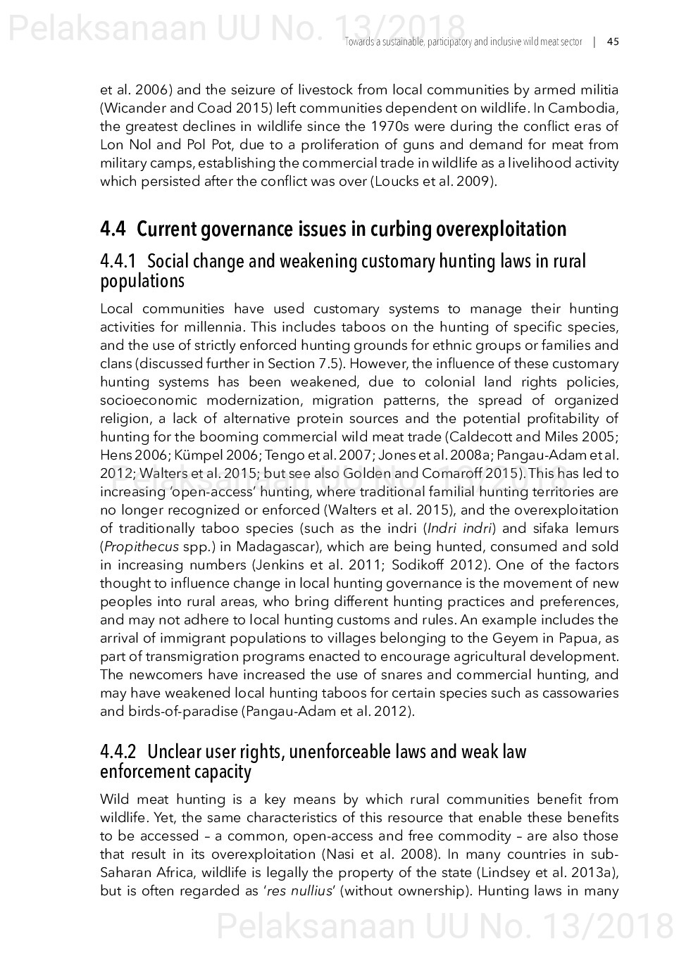 Toward a sustainable, participatory and inclusive wild meat sector [sumber elektronis]