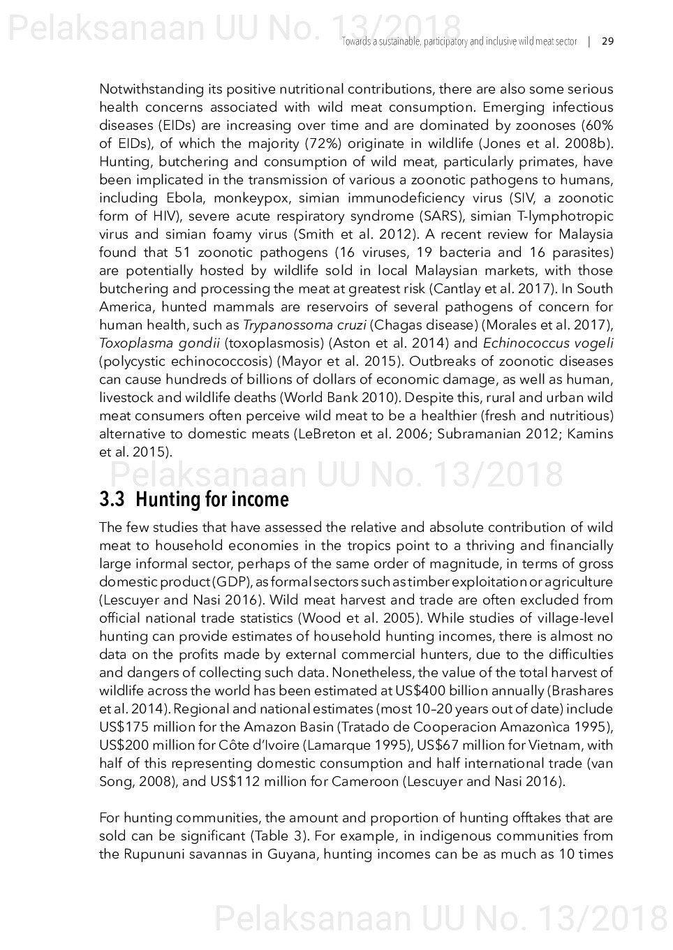 Toward a sustainable, participatory and inclusive wild meat sector [sumber elektronis]