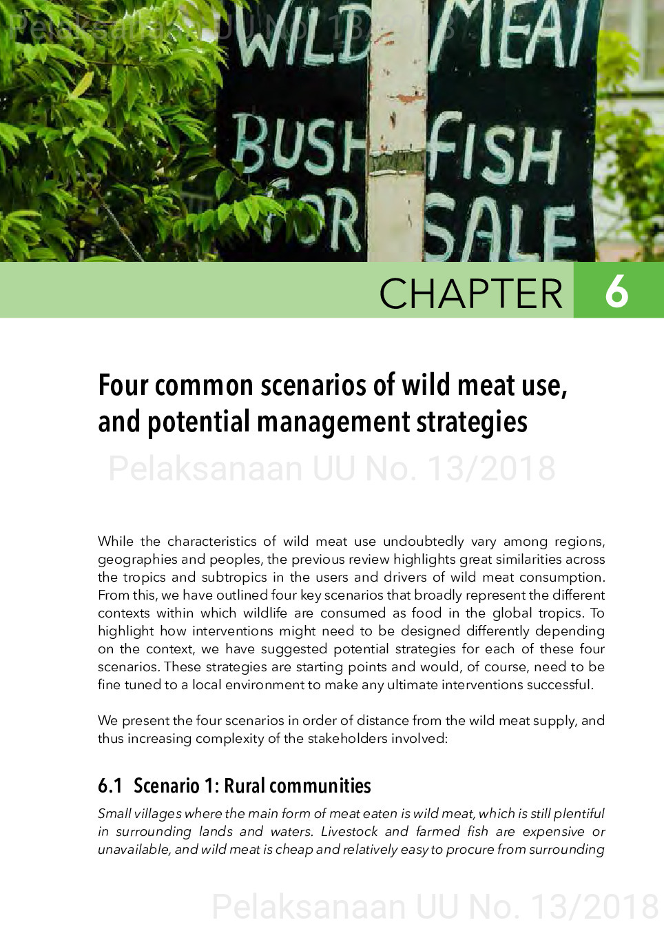 Toward a sustainable, participatory and inclusive wild meat sector [sumber elektronis]