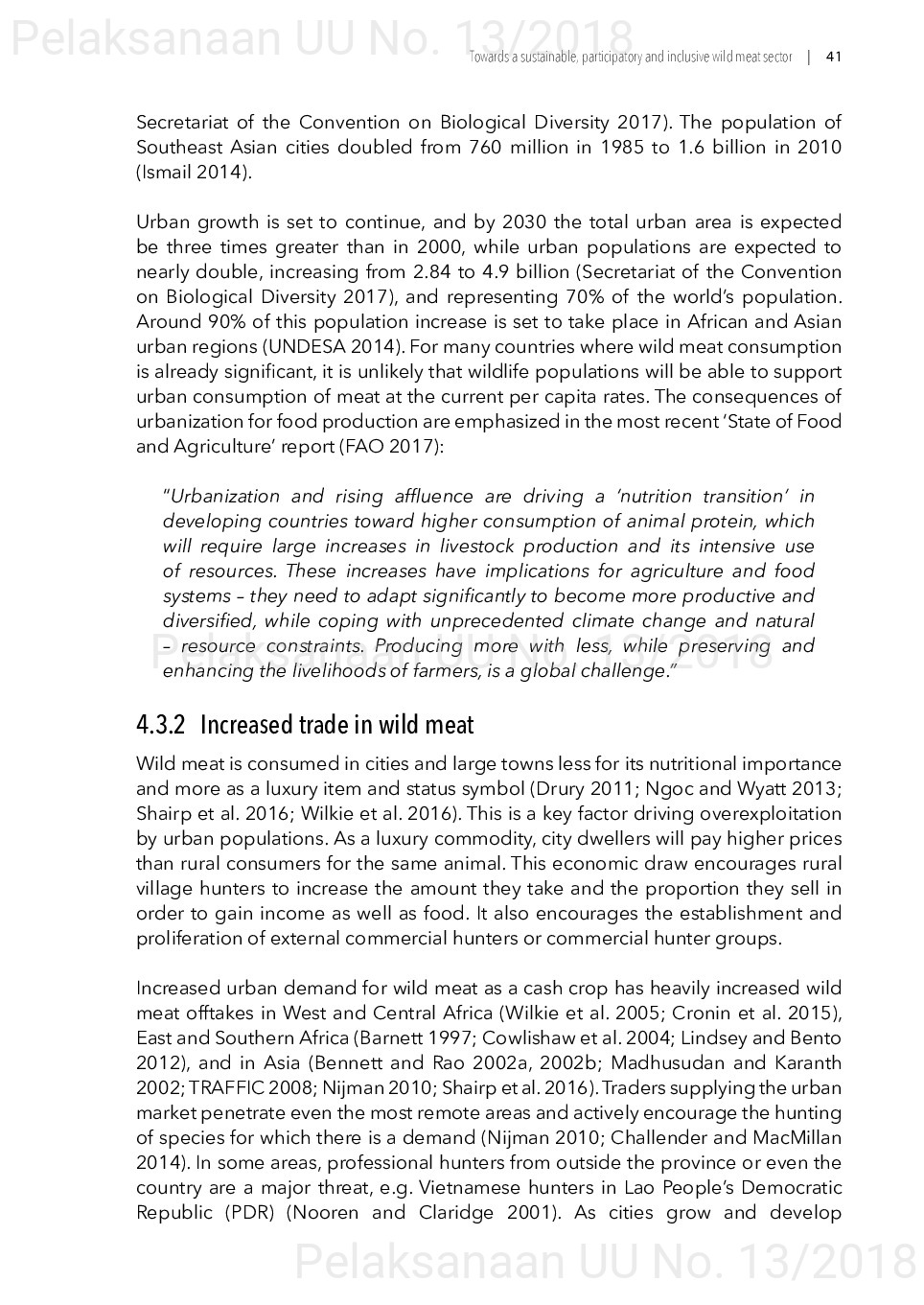 Toward a sustainable, participatory and inclusive wild meat sector [sumber elektronis]