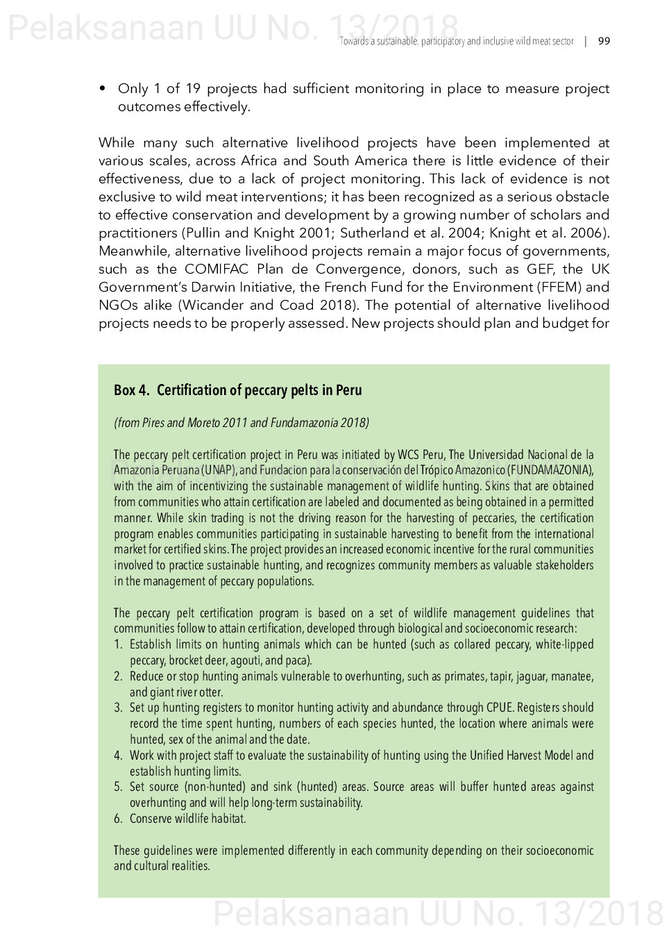 Toward a sustainable, participatory and inclusive wild meat sector [sumber elektronis]