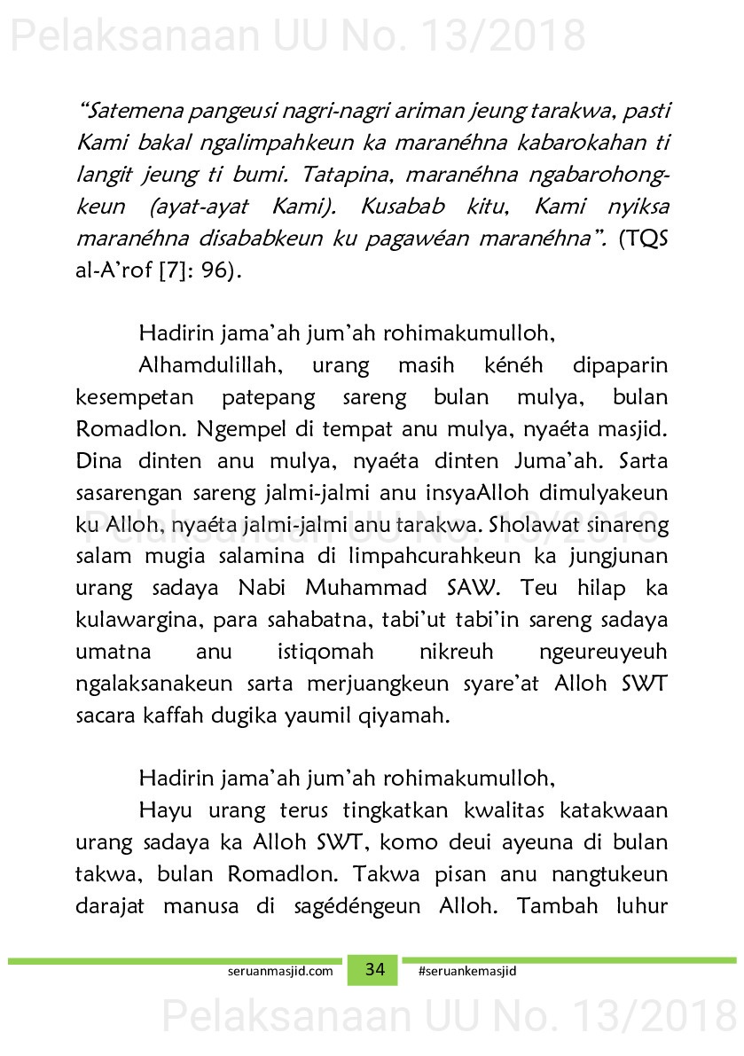 Naskah Jum’at tema Isra’ Mi’raj, Ramadhan dan haji [sumber elektronis]